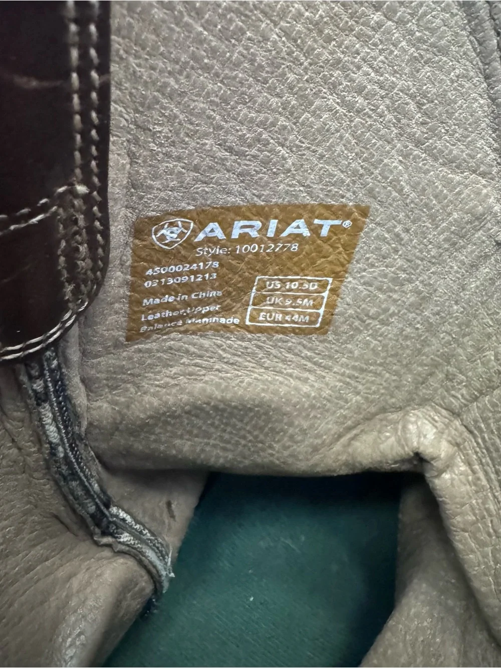 Ariat Men’s 10.5D Hybrid Rancher Brown Leather‎ Camouflage Western Cowboy Boot